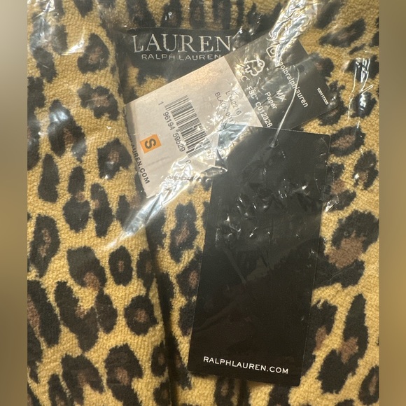 Lauren Ralph Lauren Womens Black Animal Print Robe Loungewear Size Small NWT - Picture 2 of 3